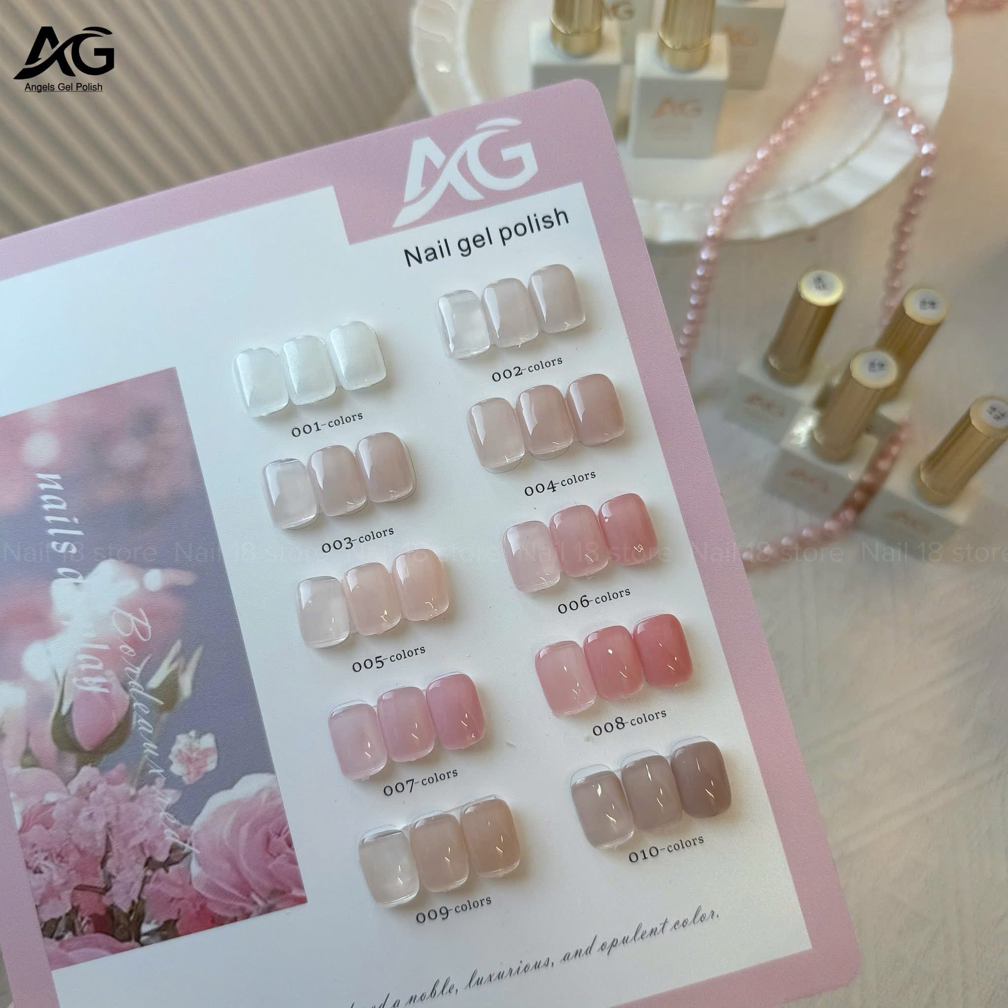 Soft Blossom Gel Polish Collection – Sheer Neutral Pink Nail Gel