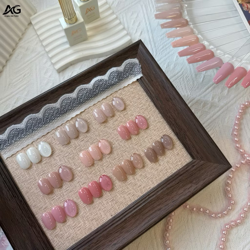 Soft Blossom Gel Polish Collection – Sheer Neutral Pink Nail Gel