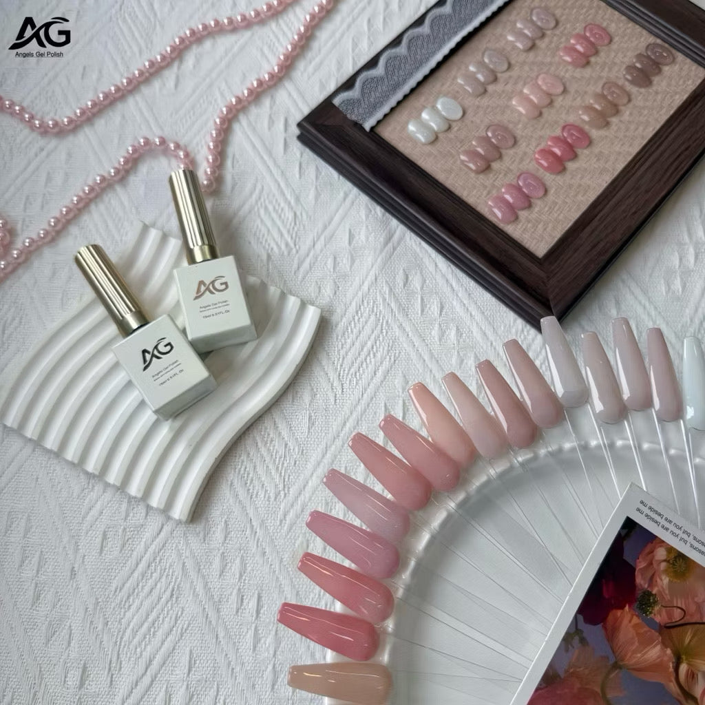 Soft Blossom Gel Polish Collection – Sheer Neutral Pink Nail Gel